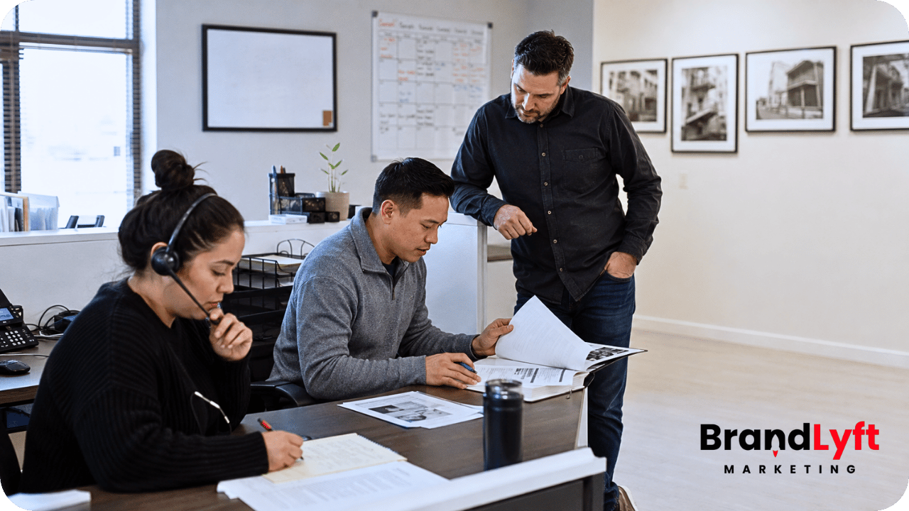GoHighLevel for real estate teams showing first-response owner, current-action owner, and accountable agent on one lead record